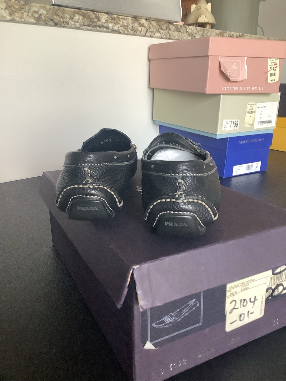 Prada Black Leather Women's Bit Loafers - Picture 2 of 5